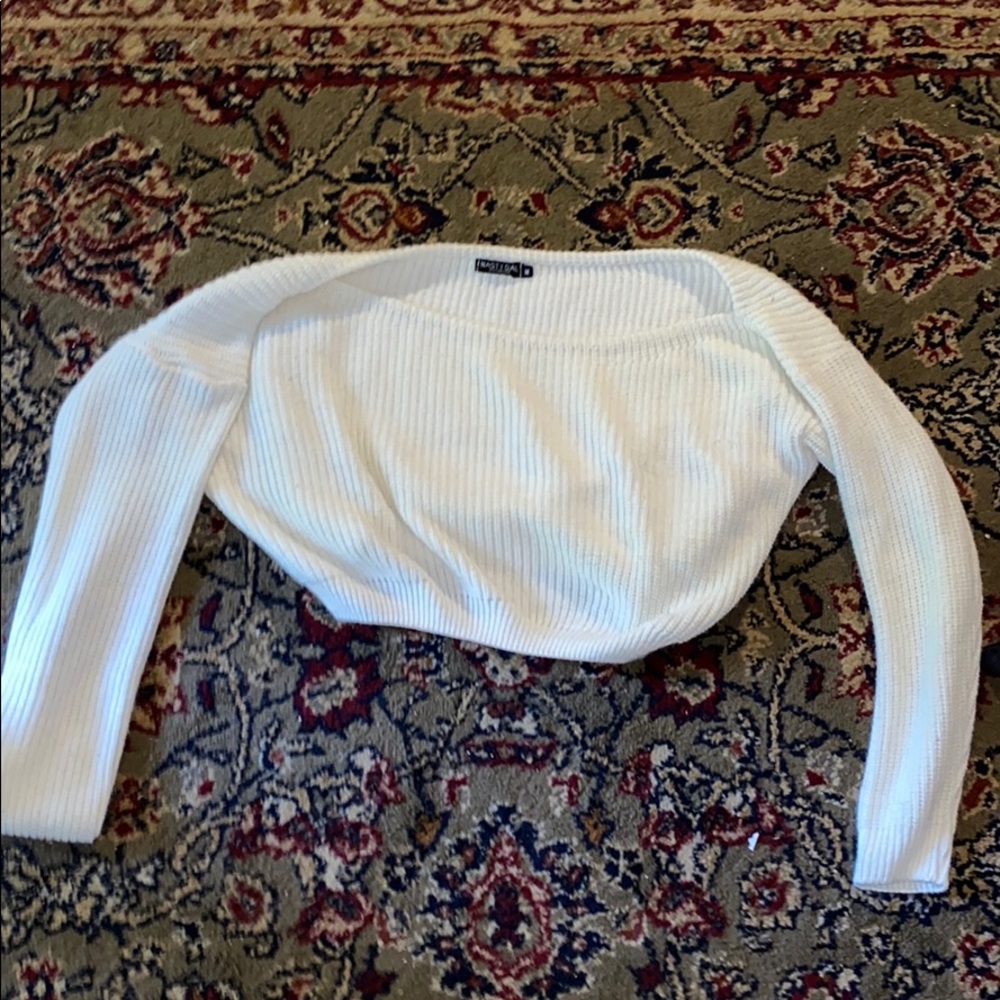 a cropped sweater